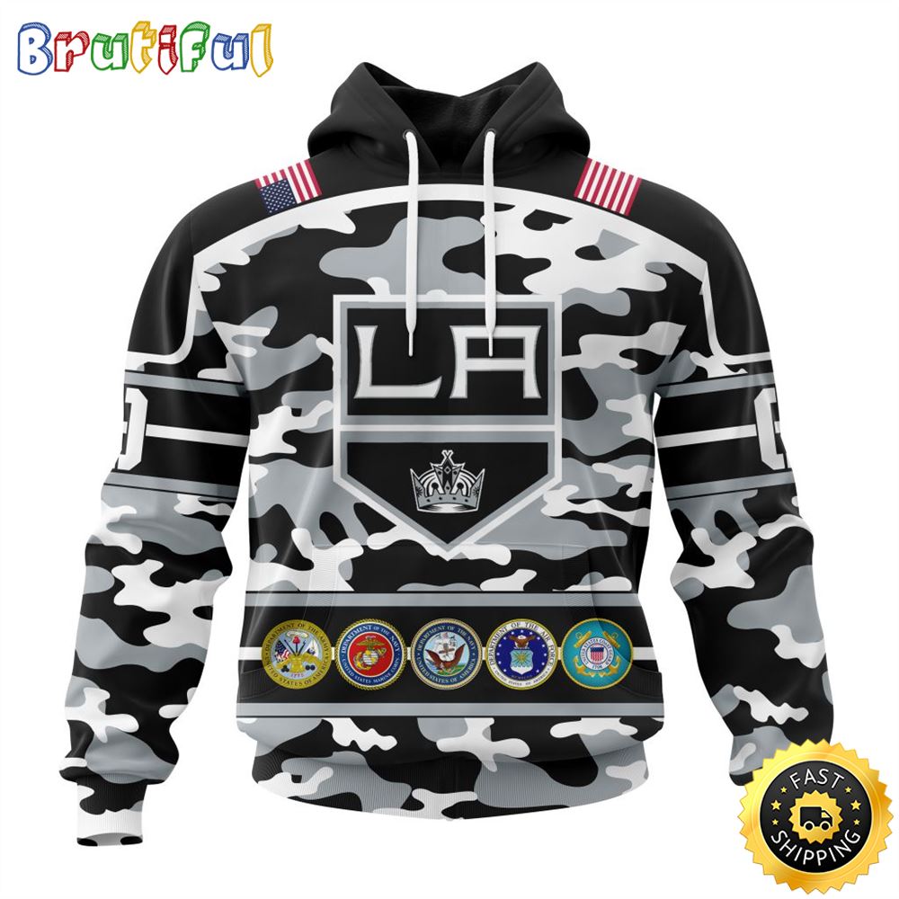 Personalized NHL Los Angeles Kings With Camo Team Color And Military Force Logo All Over Print 3D Hoodie Unisex Hoodie Tshirt Sweatshirt Personalized NHL Los Angeles Kings With Camo Team Color And Military Force Logo All Over Print 3D Hoodie Unisex Hoodie Tshirt Sweatshirt