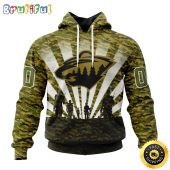 Personalized NHL Minnesota Wild All Over Print 3D Hoodie Military Camo Kits For Veterans Day And Rememberance Day