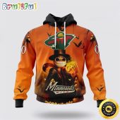 Personalized NHL Minnesota Wild All Over Print 3D Hoodie Special Halloween Concepts Celebrate Halloween