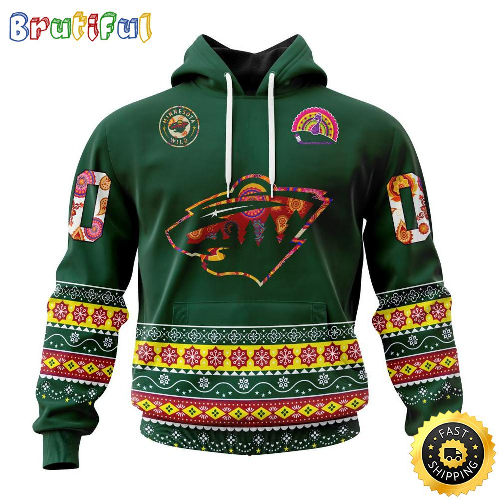 Personalized NHL Minnesota Wild Hoodie Jersey Hockey For All Diwali Festival All Over Print 3D Hoodie Unisex Hoodie Tshirt