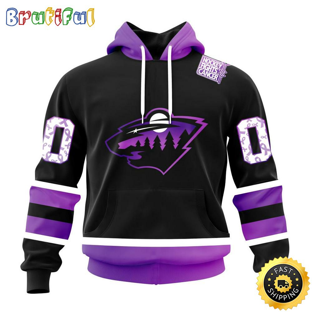 Personalized NHL Minnesota Wild Hoodie Special Black Hockey Fights Cancer All Over Print 3D Hoodie Unisex Hoodie Personalized NHL Minnesota Wild Hoodie Special Black Hockey Fights Cancer All Over Print 3D Hoodie Unisex Hoodie