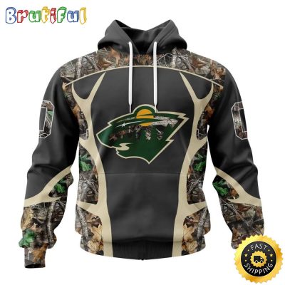 Personalized NHL Minnesota Wild Hoodie Special Camo Hunting Design All Over Print 3D Unisex Hoodie