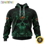 Personalized NHL Minnesota Wild Hoodie Special Design With Skull Art All Over Print 3D Hoodie Unisex Tshirt Hoodie