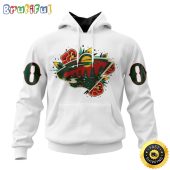 Personalized NHL Minnesota Wild Hoodie Specialized Dia De Muertos 3D Hoodie Unisex Tshirt Hoodie