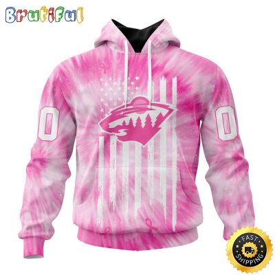 Personalized NHL Minnesota Wild Special Pink Tie-Dye All Over Print 3D Hoodie Unisex Hoodie Tshirt Sweatshirt