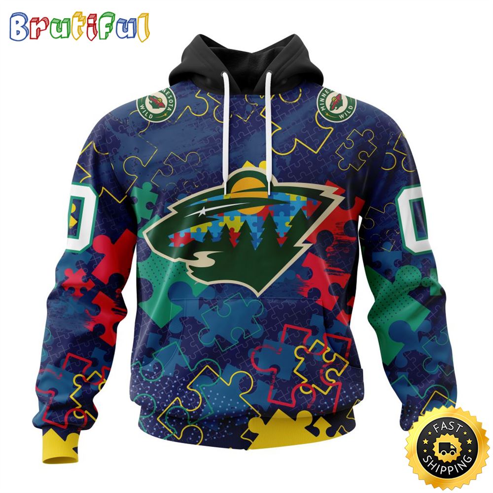 Personalized NHL Minnesota Wild Specialized Fearless Against Autism All Over Print 3D Hoodie Unisex Hoodie Personalized NHL Minnesota Wild Specialized Fearless Against Autism All Over Print 3D Hoodie Unisex Hoodie