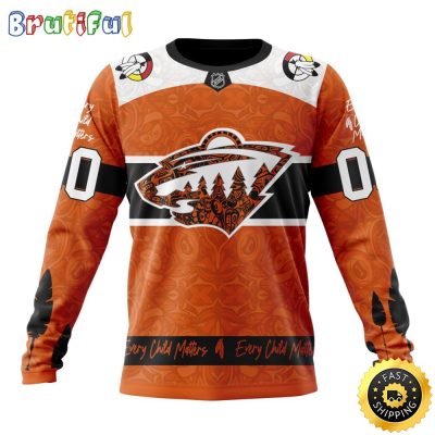 Personalized NHL Minnesota Wild Sweatshirt Specialized Design Support Child Lives Matter All Over Print Sweatshirt Unisex