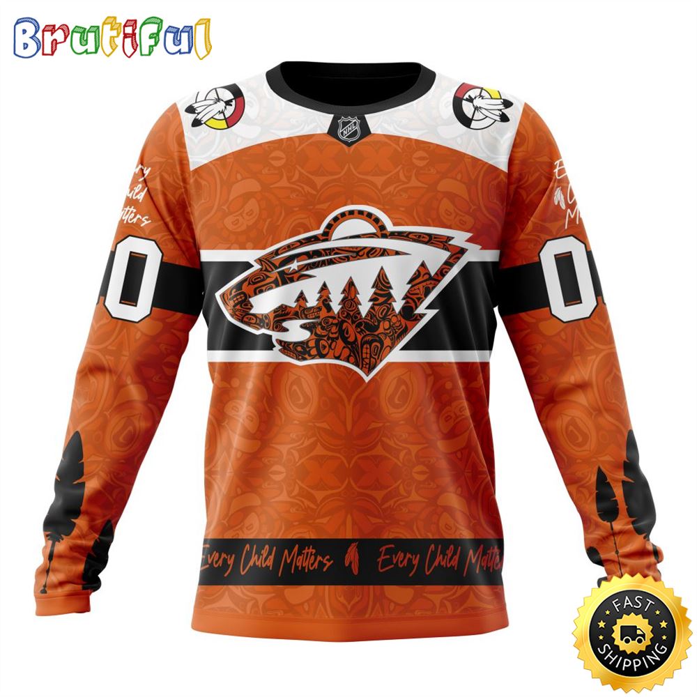 Personalized NHL Minnesota Wild Sweatshirt Specialized Design Support Child Lives Matter All Over Print Sweatshirt Unisex