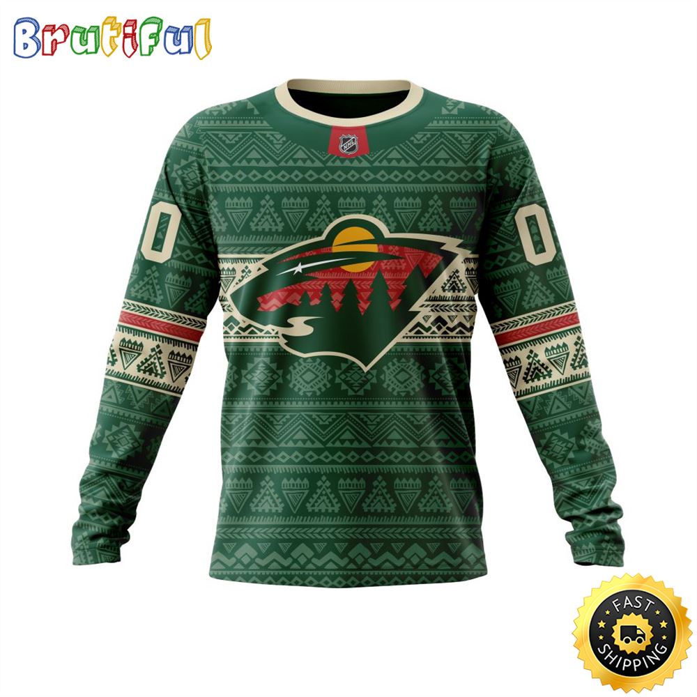 Personalized NHL Minnesota Wild Sweatshirt Specialized Native Concepts All Over Print Sweatshirt Unisex