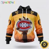 Personalized NHL Montreal Canadiens All Over Print 3D Hoodie Special Zombie Design For Halloween