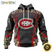 Personalized NHL Montreal Canadiens Hoodie Special Camo Hunting Design All Over Print 3D Unisex Hoodie