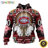 Personalized NHL Montreal Canadiens Hoodie Special Native Costume Design 3D Hoodie Unisex Tshirt Hoodie