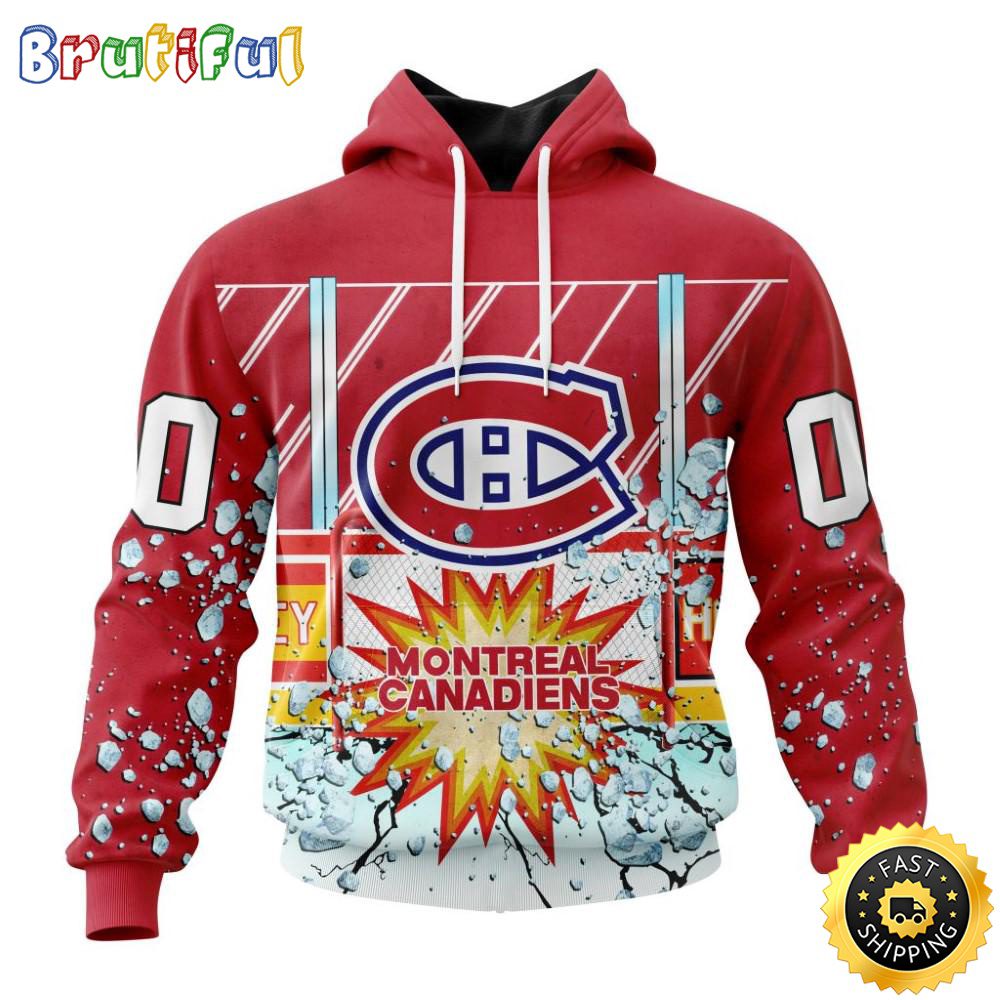 Personalized NHL Montreal Canadiens Hoodie With Ice Hockey Arena 3D Hoodie Unisex Tshirt Hoodie