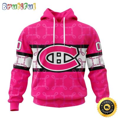 Personalized NHL Montreal Canadiens I Pink I Can In October We Wear Pink Breast Cancer All Over Print 3D Hoodie Unisex Hoodie Tshirt Sweatshirt