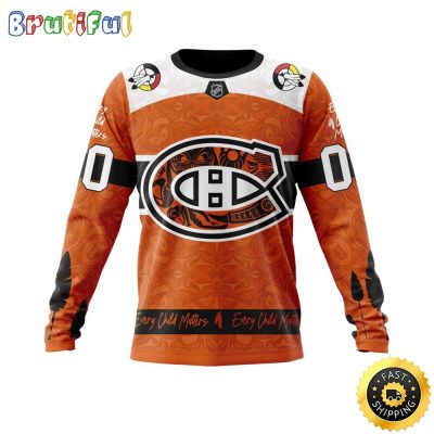 Personalized NHL Montreal Canadiens Sweatshirt Specialized Design Support Child Lives Matter All Over Print Sweatshirt Unisex