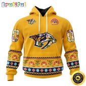 Personalized NHL Nashville Predators Hoodie Jersey Hockey For All Diwali Festival All Over Print 3D Hoodie Unisex Hoodie Tshirt