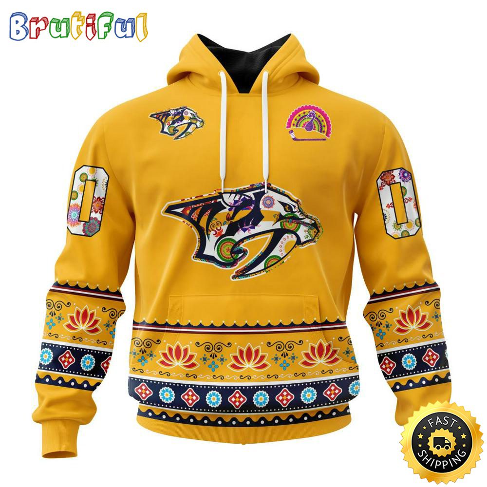 Personalized NHL Nashville Predators Hoodie Jersey Hockey For All Diwali Festival All Over Print 3D Hoodie Unisex Hoodie Tshirt