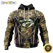 Personalized NHL Nashville Predators Hoodie Special Camo Color Design All Over Print 3D Unisex Hoodie