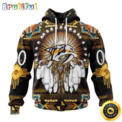 Personalized NHL Nashville Predators Hoodie Special Native Costume Design 3D Hoodie Unisex Tshirt Hoodie