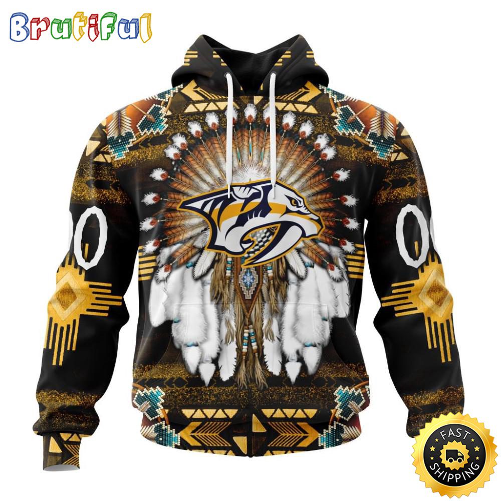 Personalized NHL Nashville Predators Hoodie Special Native Costume Design 3D Hoodie Unisex Tshirt Hoodie