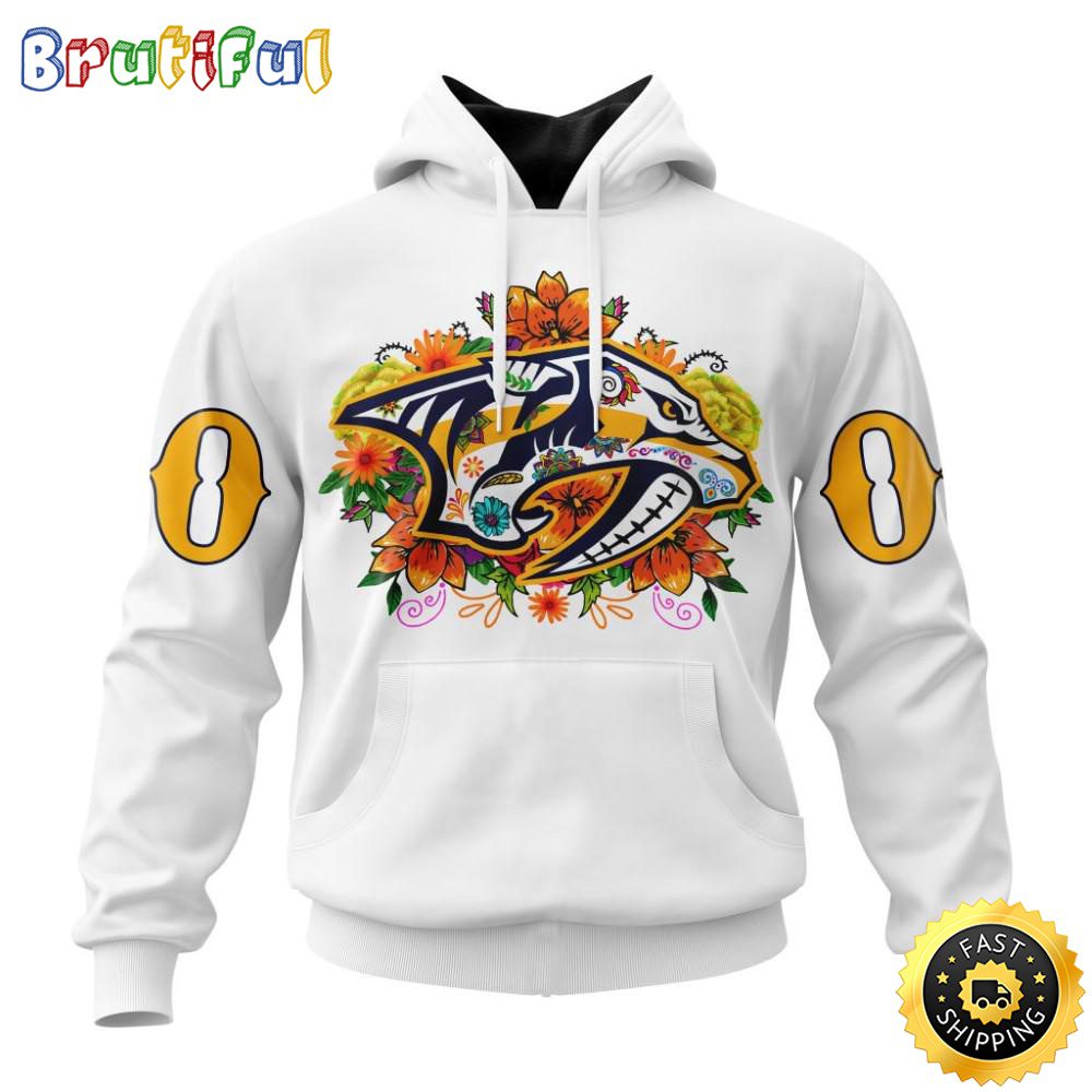 Personalized NHL Nashville Predators Hoodie Specialized Dia De Muertos 3D Hoodie Unisex Tshirt Hoodie