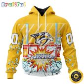 Personalized NHL Nashville Predators Hoodie With Ice Hockey Arena 3D Hoodie Unisex Tshirt Hoodie