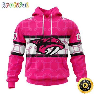 Personalized NHL Nashville Predators I Pink I Can In October We Wear Pink Breast Cancer All Over Print 3D Hoodie Unisex Hoodie Tshirt Sweatshirt