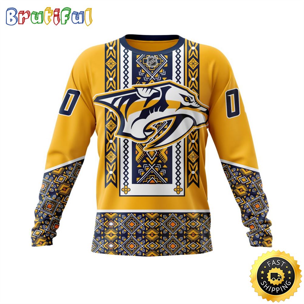 Personalized NHL Nashville Predators Sweatshirt Specialized Native Concepts All Over Print Sweatshirt Unisex