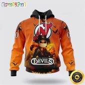 Personalized NHL New Jersey Devils All Over Print 3D Hoodie Special Halloween Concepts Celebrate Halloween
