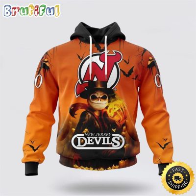 Personalized NHL New Jersey Devils All Over Print 3D Hoodie Special Halloween Concepts Celebrate Halloween