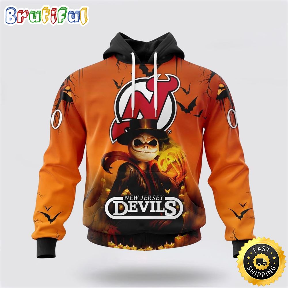 Personalized NHL New Jersey Devils All Over Print 3D Hoodie Special Halloween Concepts Celebrate Halloween