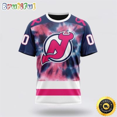 Personalized NHL New Jersey Devils All Over Print 3D T Shirt Special Pink October Fight Breast Cancer Gift For Man And Women