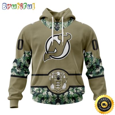 Personalized NHL New Jersey Devils Hoodie Military Camo With City Or State Flag 3D Hoodie Unisex Tshirt Hoodie