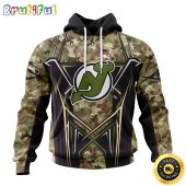 Personalized NHL New Jersey Devils Hoodie Special Camo Color Design All Over Print 3D Unisex Hoodie