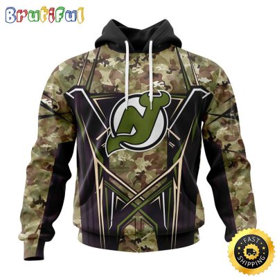 Personalized NHL New Jersey Devils Hoodie Special Camo Color Design All Over Print 3D Unisex Hoodie