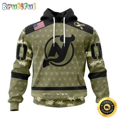Personalized NHL New Jersey Devils Hoodie Special Camo Military Appreciation All Over Print 3D Hoodie Unisex Hoodie