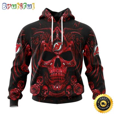 Personalized NHL New Jersey Devils Hoodie Special Design With Skull Art All Over Print 3D Hoodie Unisex Tshirt Hoodie
