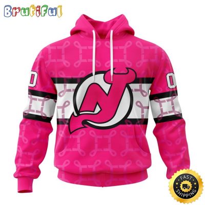 Personalized NHL New Jersey Devils I Pink I Can In October We Wear Pink Breast Cancer All Over Print 3D Hoodie Unisex Hoodie Tshirt Sweatshirt