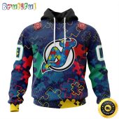 Personalized NHL New Jersey Devils Specialized Fearless Against Autism All Over Print 3D Hoodie Unisex Hoodie