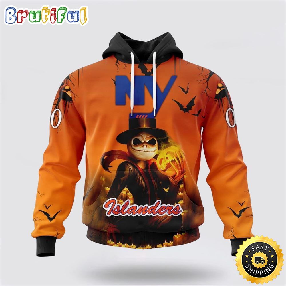 Personalized NHL New York Islanders All Over Print 3D Hoodie Special Halloween Concepts Celebrate Halloween