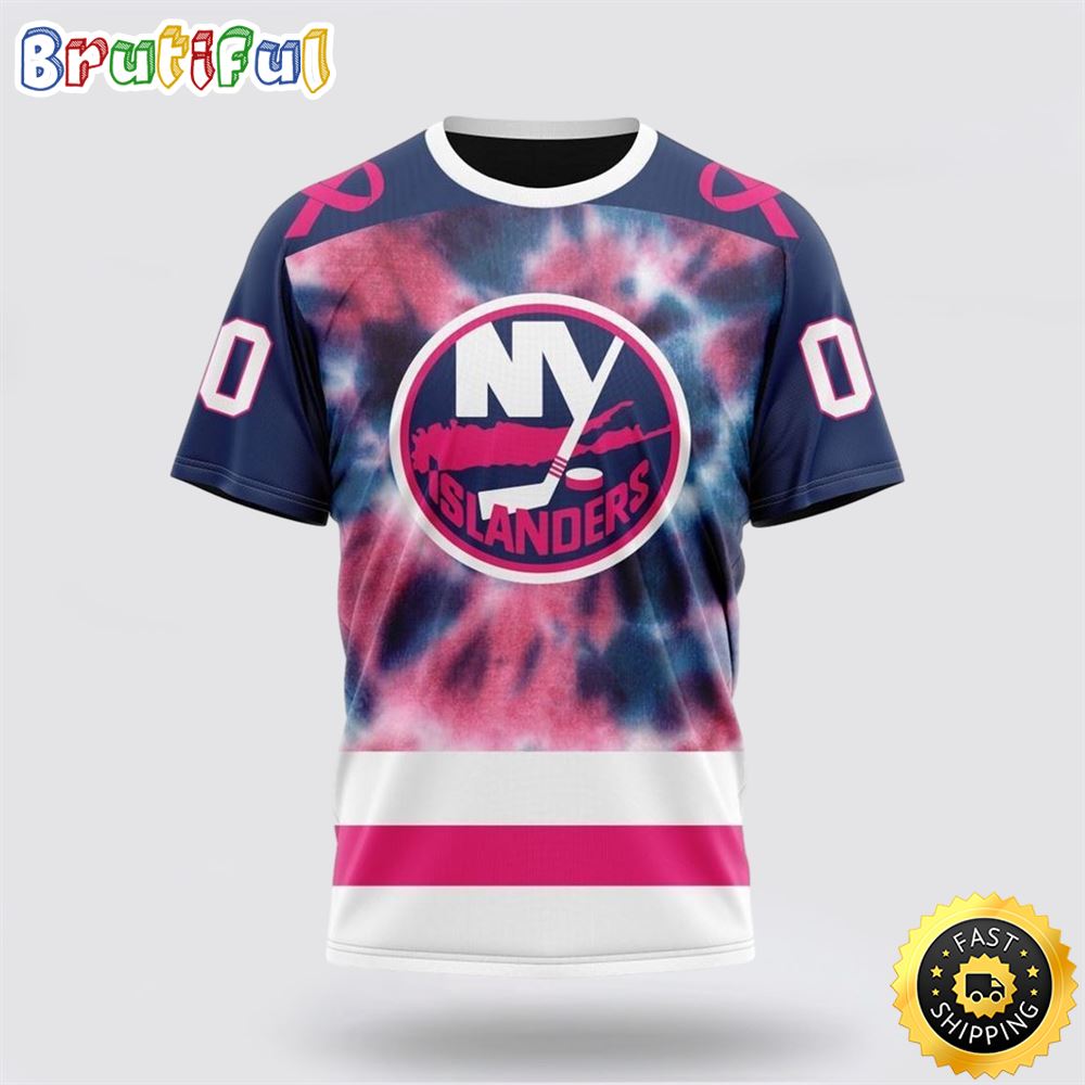 Personalized NHL New York Islanders All Over Print 3D T Shirt Special Pink October Fight Breast Cancer Gift For Man And Women