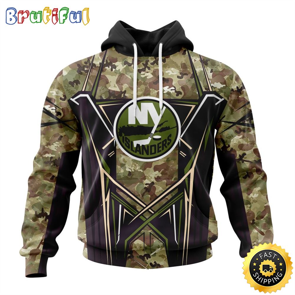 Personalized NHL New York Islanders Hoodie Special Camo Color Design All Over Print 3D Unisex Hoodie