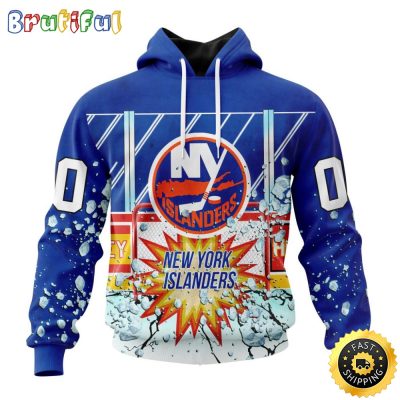 Personalized NHL New York Islanders Hoodie With Ice Hockey Arena 3D Hoodie Unisex Tshirt Hoodie