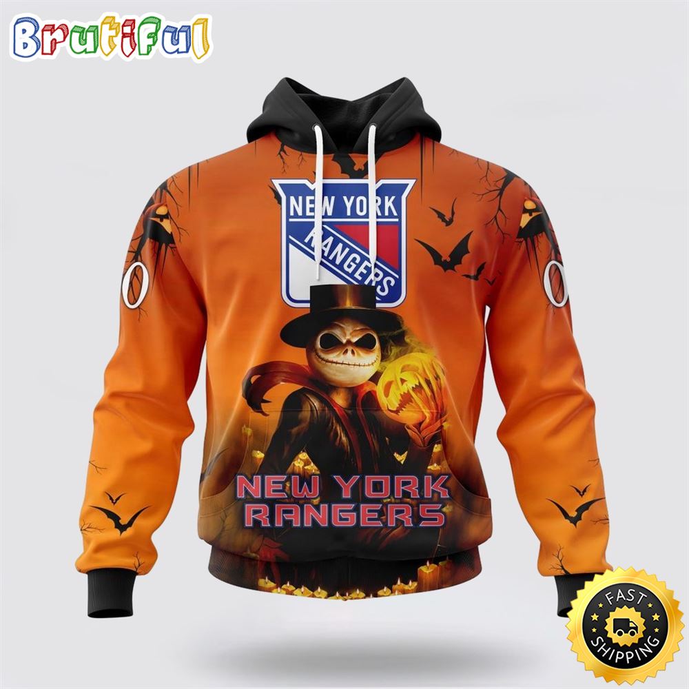 Personalized NHL New York Rangers All Over Print 3D Hoodie Special Halloween Concepts Celebrate Halloween