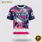 Personalized NHL New York Rangers All Over Print 3D T Shirt Special Pink October Fight Breast Cancer Gift For Man And Women