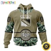 Personalized NHL New York Rangers Hoodie Military Camo With City Or State Flag 3D Hoodie Unisex Tshirt Hoodie