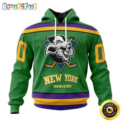 Personalized NHL New York Rangers Hoodie Specialized Design X The Mighty Ducks All Over Print 3D Hoodie Unisex Hoodie Tshirt
