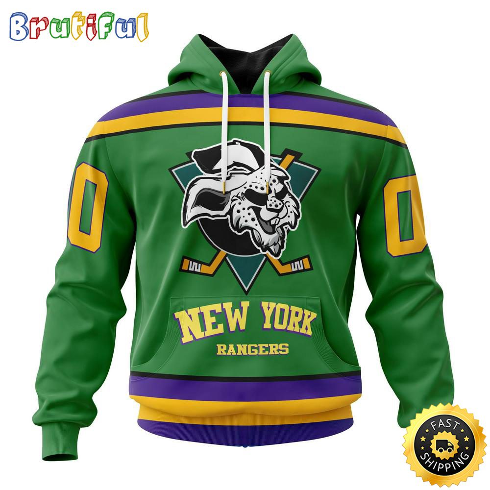 Personalized NHL New York Rangers Hoodie Specialized Design X The Mighty Ducks All Over Print 3D Hoodie Unisex Hoodie Tshirt