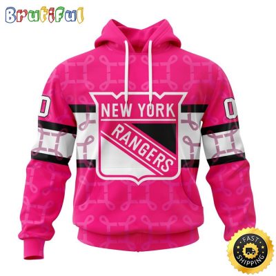 Personalized NHL New York Rangers I Pink I Can In October We Wear Pink Breast Cancer All Over Print 3D Hoodie Unisex Hoodie Tshirt Sweatshirt