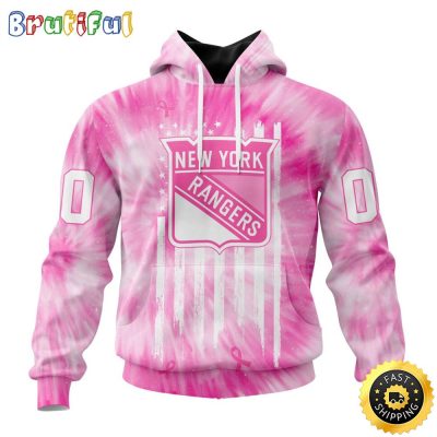 Personalized NHL New York Rangers Special Pink Tie-Dye All Over Print 3D Hoodie Unisex Hoodie Tshirt Sweatshirt